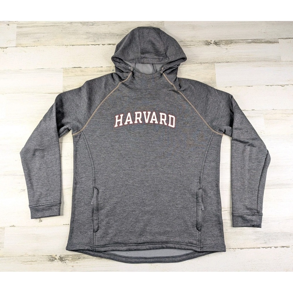 Under Armour Hoodie Mens Large Loose Harvard Pullover Zipped Pockets Gray Ivy
